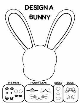 Design an EASTER BUNNY Kit - printable 3 pattern and ideas for craft time