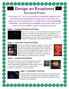Preview of Design an Exoplanet - Astronomy Project