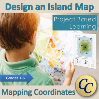 Preview of Design an Island Map A Coordinate Grid Project-Based-Learning Activity