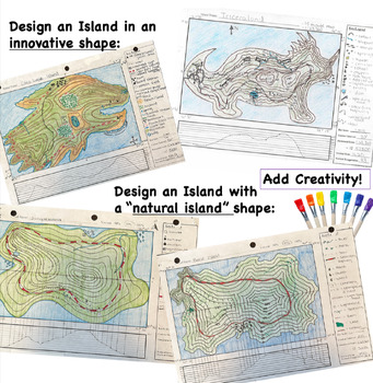 Contour Plan and Island Section Drawings