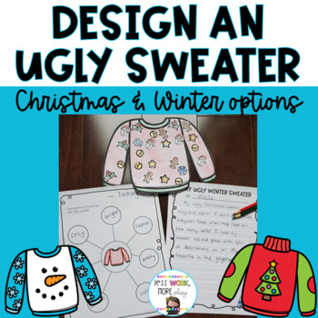 Ugly Christmas Sweater Pattern Leggings