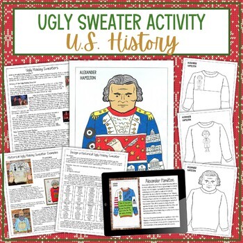 Preview of Design an Ugly Sweater Holiday Activity No Prep Project - U.S. History APUSH