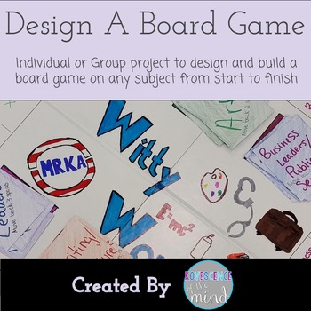 Preview of Design and Build a Board Game- Any Subject