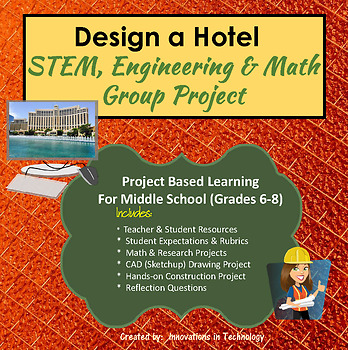 Preview of Design and Build a Hotel - STEM, Engineering & Math Group Project