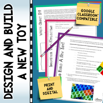 Preview of DESIGN AND BUILD A NEW TOY  - Collaborative Problem-Solving, Writing, STEM