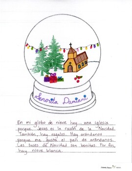 Preview of Design and Describe a Snow globe - in Spanish