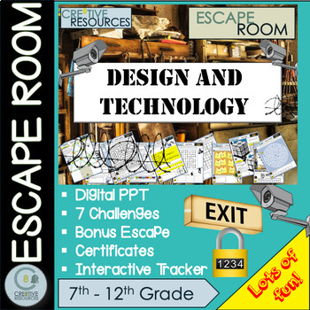 Preview of Design and Technology Escape Room ( Labour | Materials | CAD | Research...)