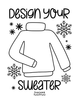 Preview of Design/decorate your sweater / Decora/Diseña tu suéter ENGLISH & SPANISH