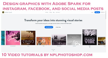 Design graphics with Adobe Spark for Instagram, Facebook, and social media.
