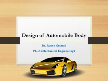 Preview of Design of Automobile Body
