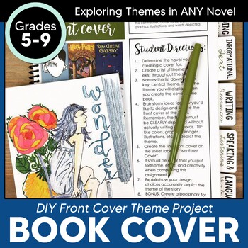 Preview of Teaching Theme Activity | Design the Front Cover of a Novel Project