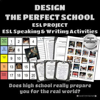 Preview of Design the Perfect School | ESL Reading Comprehension & Speaking & Writing