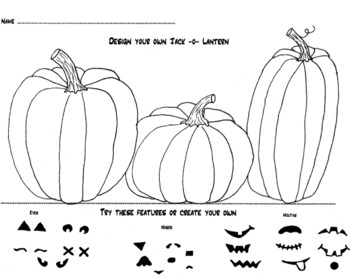 Design your own Jack-O-Lantern Halloween handout. Done early pumpkin fun!