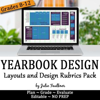 Preview of Designing Yearbook Spreads Templates, Rubrics, Checklists for Grading & Feedback