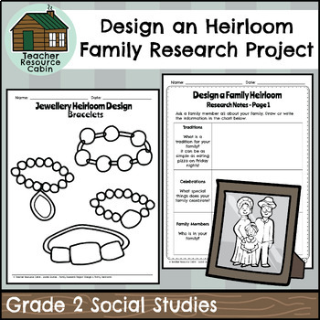Preview of Design an Heirloom - Family Research Project (Grade 2 Ontario Social Studies)
