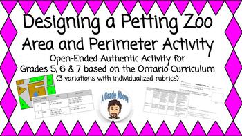 Preview of Designing a Petting Zoo - Math: Measurement - Grade 5,6 & 7 - Distance Learning