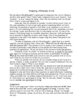philosophy about life essay