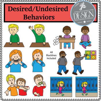 Preview of Desired/Undesired Behaviors (JB Design Clip Art for Personal or Commercial Use)