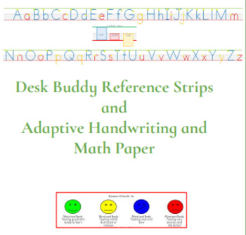 Desk Buddy Reference Strips and Adaptive Handwriting and Math Paper - Your  Therapy Source