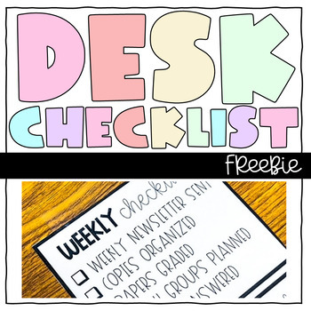 Preview of Desk Checklist