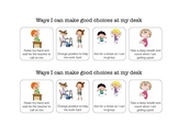 Social Story: Desk Cue - Ways to make good choices in the 