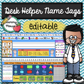 Preview of Desk Helper Name Tags