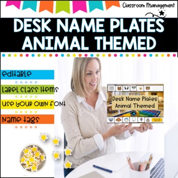 Preview of Desk Name Plates- Animal Themed