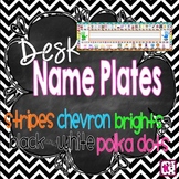 Desk Name Plates - Brights, Stripes, Chevron and More! 4x14