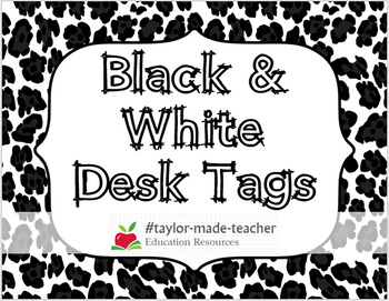 Desk Name s Black And White Worksheets Teaching Resources Tpt