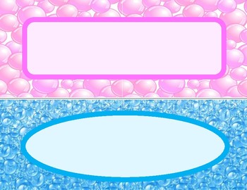 desk name plates printables bubbles themed by groovy gal goodies