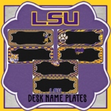 Desk Name Plates Printables - LSU Themed