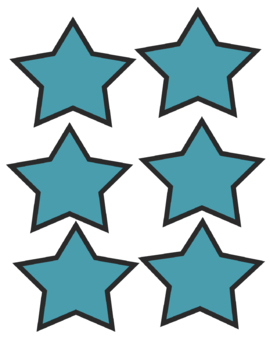 Preview of Desk Name Tag Printable: Stars