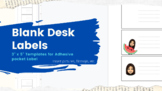Desk Name Tag Template for 3" x 5" Adhesive Inserts (FREE)