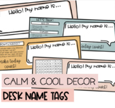 Desk Name Tags | Calm and Cool Pastel Classroom Decor