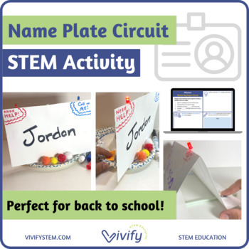 Preview of Desk Name Tags / Desk Name Plates: Back to School STEM Activity (First Day STEM)