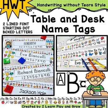 Preview of Desk Name Tags Editable Handwriting Without Tears HWT