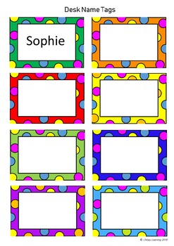 Desk Name Tags Editable Type In Your Own Student S Names By