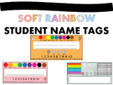 Desk Name Tags - Soft Rainbow