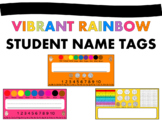 Desk Name Tags - Vibrant Rainbow