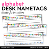 Student Desk Name Tags | Alphabet Desk Name Plates | Itali