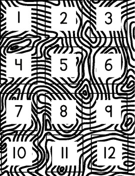 Preview of Desk Numbers Black and White Design