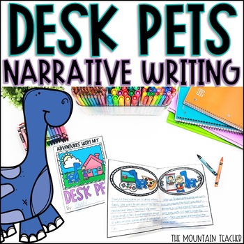Preview of Desk Pet Narrative Writing Activity and Mini Book Template