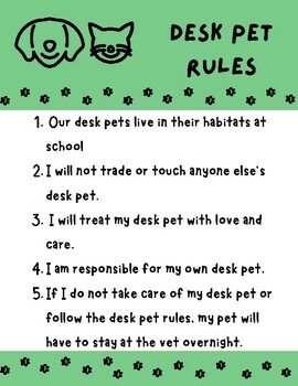 Desk Pets in the Classroom: Free Printables and Ideas - The Pinspired  Teacher