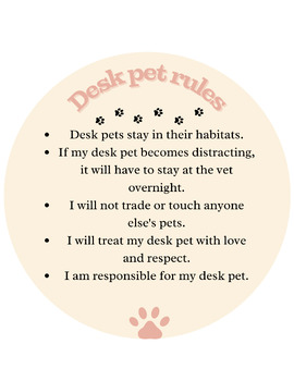 Preview of Desk Pet Rules