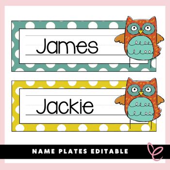 Preview of Name Plates EDITABLE
