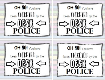 Preview of Desk Police Tickets