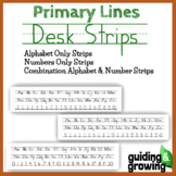 Desk Strips Primary Lines / 3 Lines Alphabet & Numbers