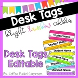 Desk Name Tags Rainbow Nameplates Editable