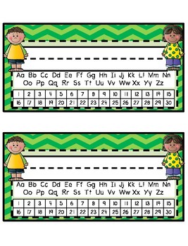 Desk s Printable Name s With Alphabet Numbers Kids Theme By Dh Kids