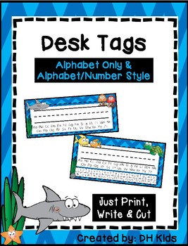 Desk s Printable Name s With Alphabet Numbers Ocean Theme